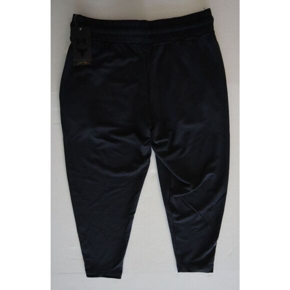 Under Armour 1361060 001 Women's Sz L Black Project Rock Terry Cropped Pants - Picture 2 of 7